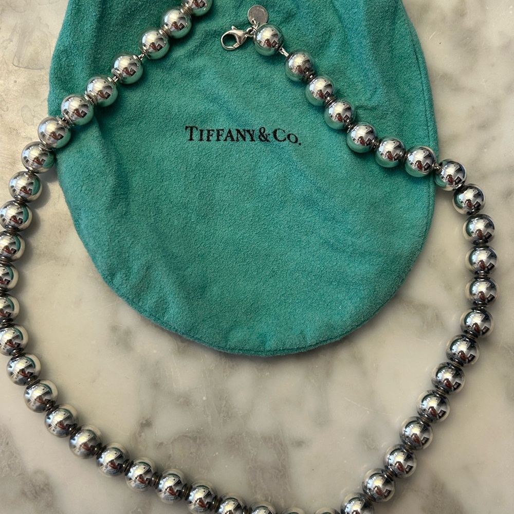 Tiffany & Co. Shimmering Silver Bead Necklace